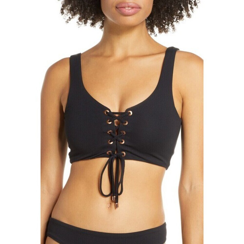 Magi Dazzling 4-Way Piqué Reversible Bikini Top size S black
